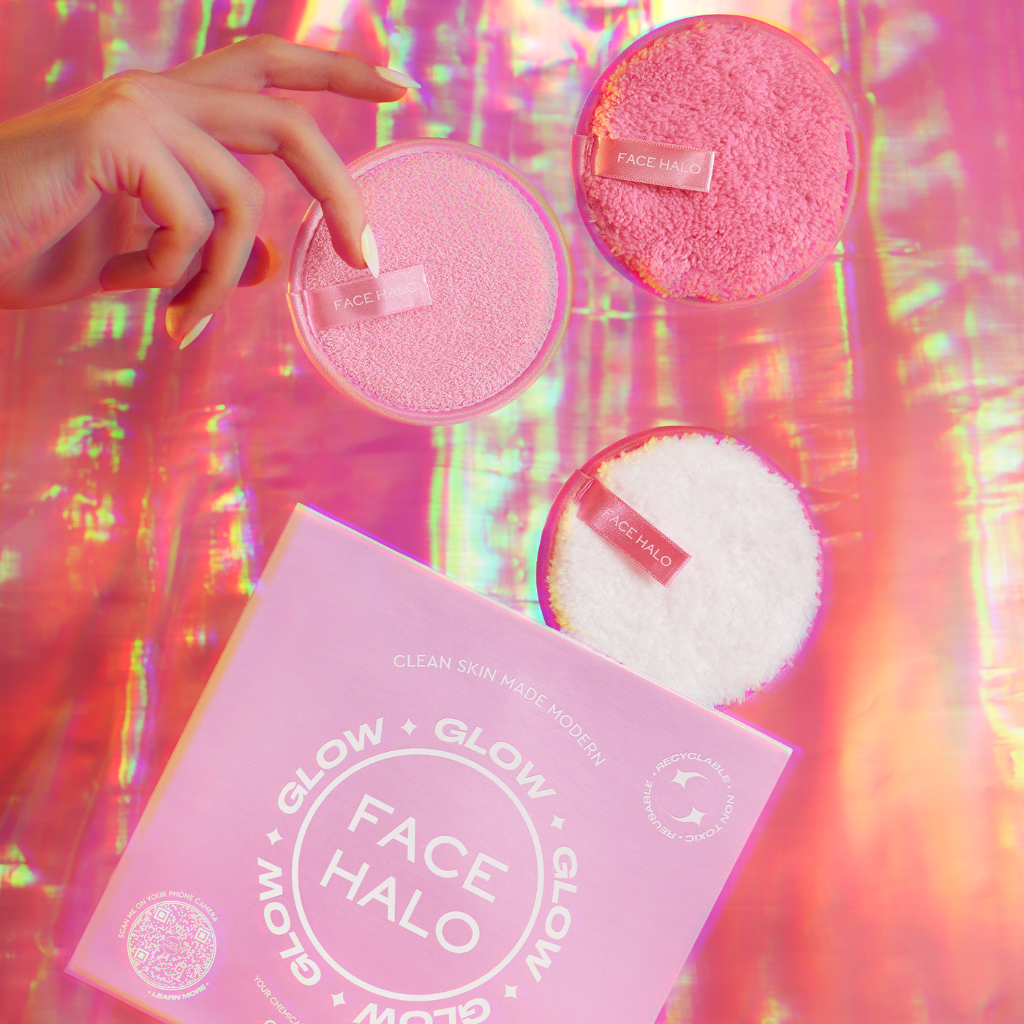 Face Halo Glow Kit Reusable cleansing pads