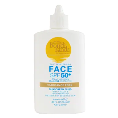 Bondi Sands SPF 50+ FRAGRANCE FREE FACE FLUID 50mL
