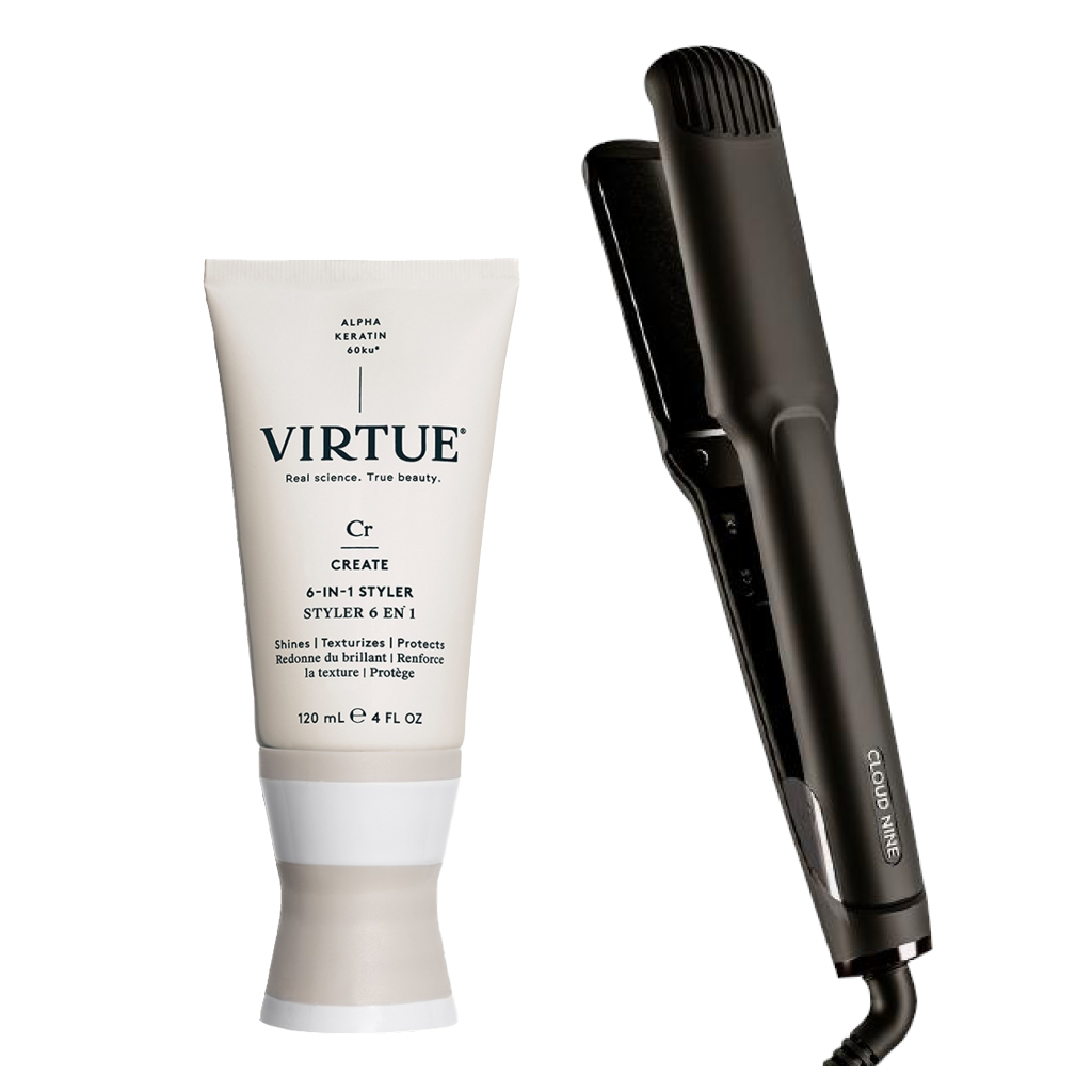 CLOUD NINE The Wide Iron + Virtue 6-in-1 Styler Bundle