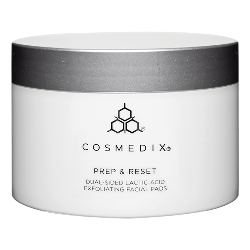 Cosmedix PREP AND RESET: Dual-sided Lactic Acid Exfoliating Facial Pads
