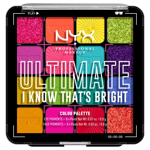 NYX Professional Makeup Ultimate Shadow Palette - I Know That's Bright