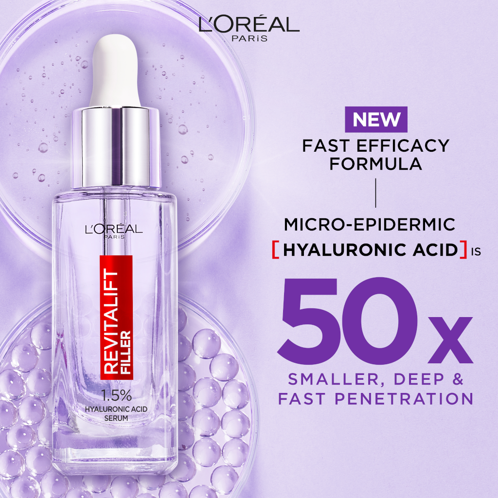L'Oréal Paris Revitalift Filler 1.5% Pure Hyaluronic Acid Anti-Wrinkle Serum 30ml