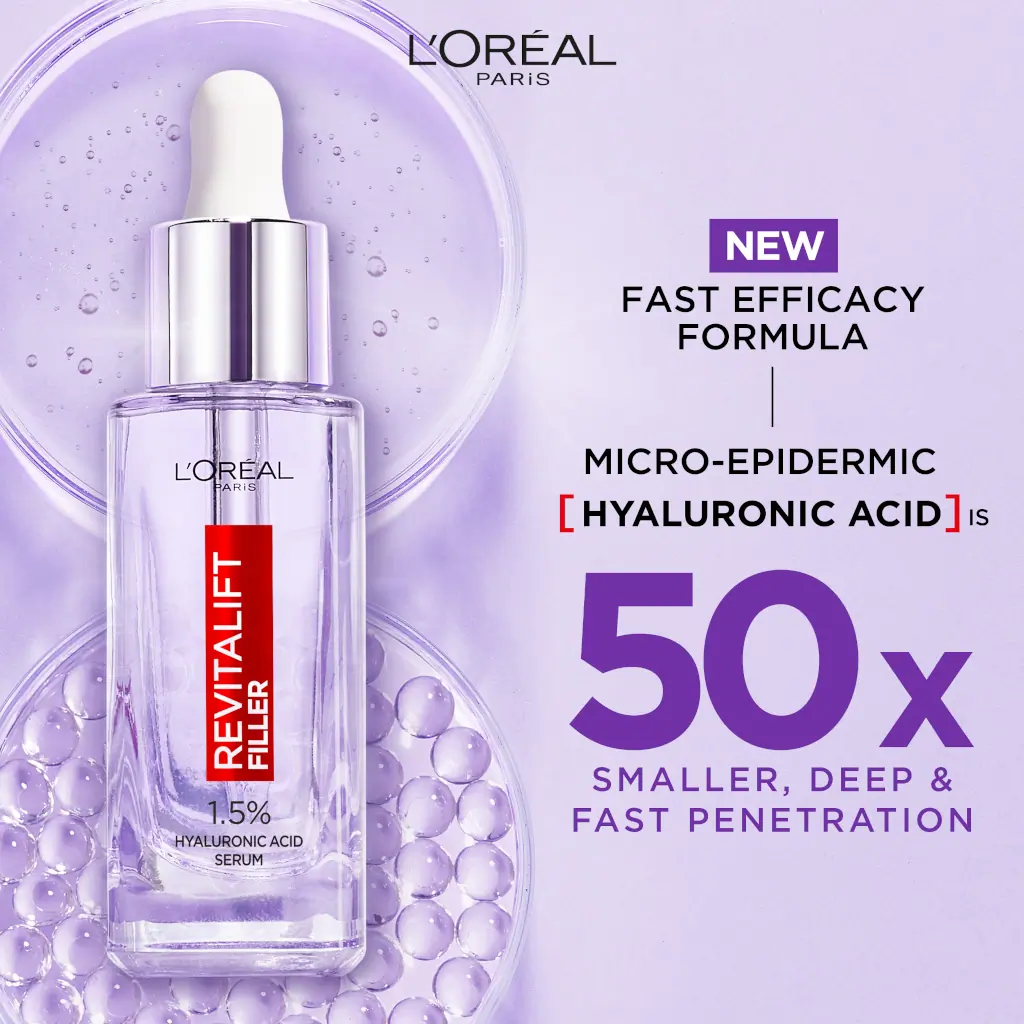 L'Oréal Paris Revitalift Filler 1.5% Pure Hyaluronic Acid Anti-Wrinkle Serum 30ml