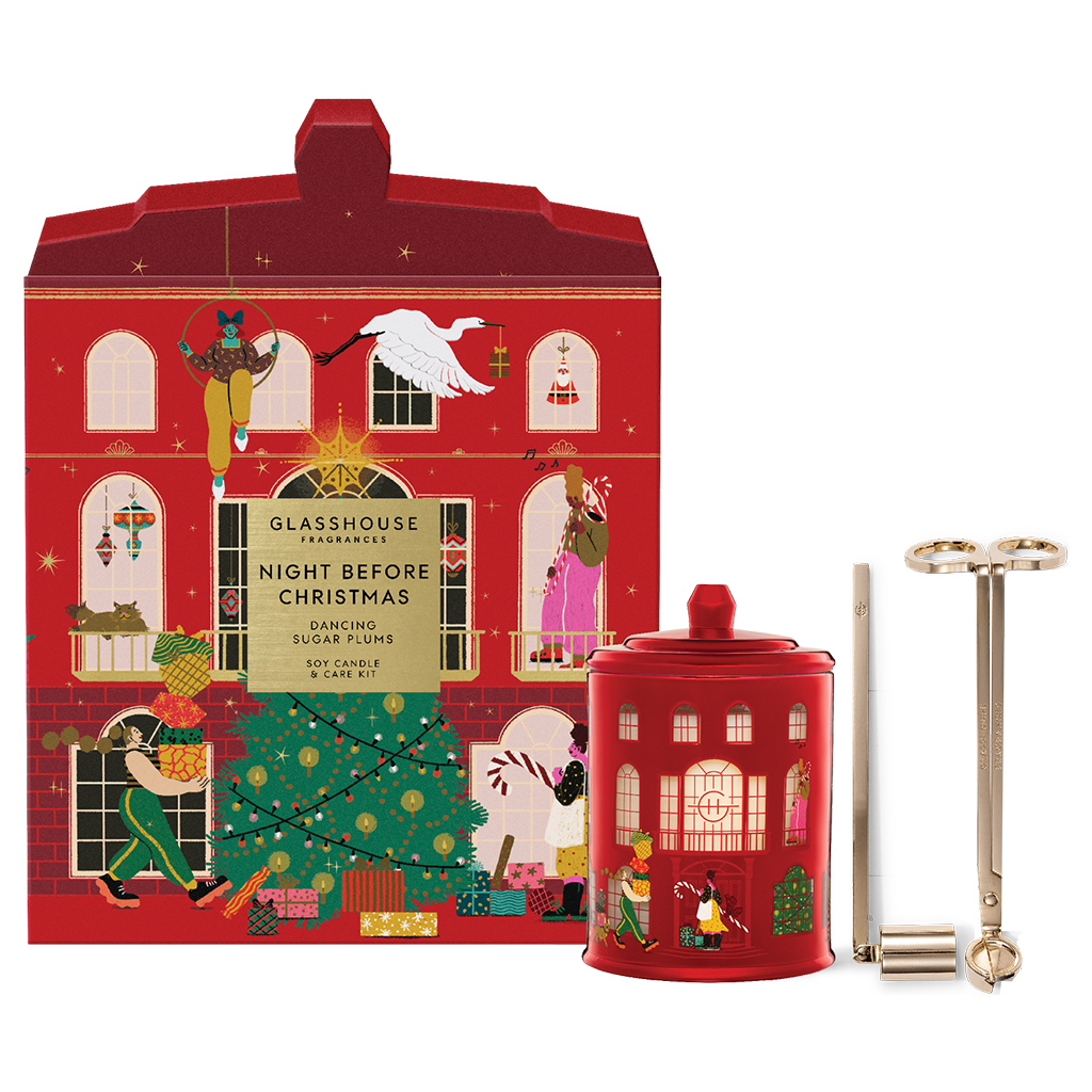 Glasshouse Fragrances Night Before Christmas 380g Candle Care Gift Set