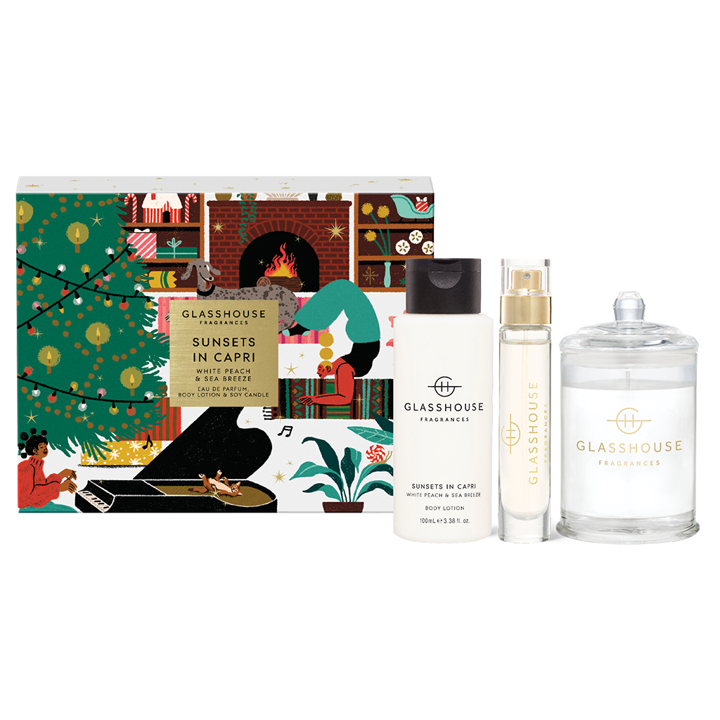 Glasshouse Fragrances Sunsets in Capri Trio Gift Set AU Adore Beauty