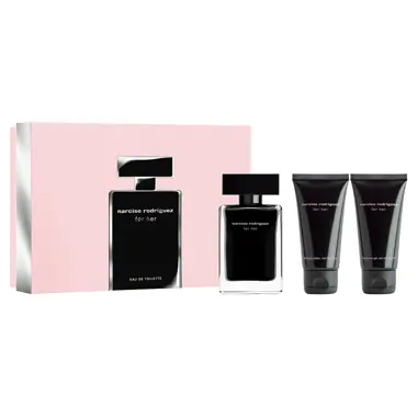 Narciso Rodriguez For Her EDT Gift Set (EDT 50ml + Body Lotion 50ml + Shower Gel 50ml)