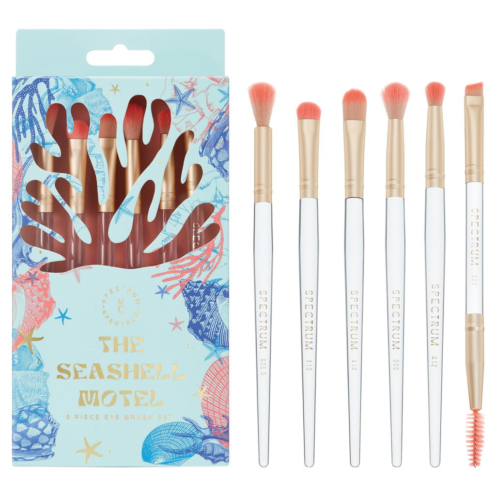 Spectrum Seashell Motel 6 Piece Eye Brush Set - Adore Beauty