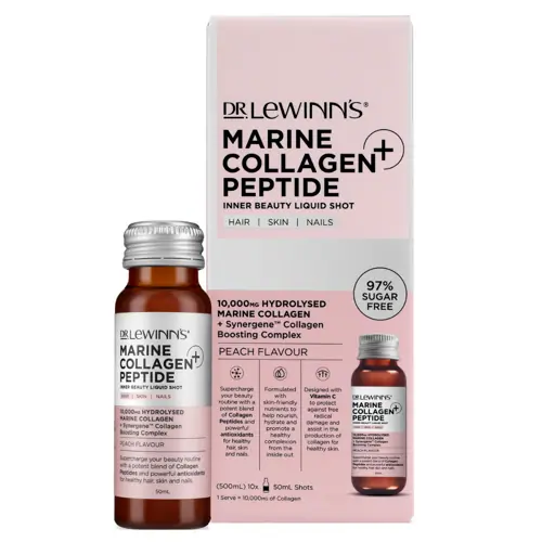 Dr LeWinn's Marine Collagen Peptide Beauty Liquid Shot Peach 10x50ml