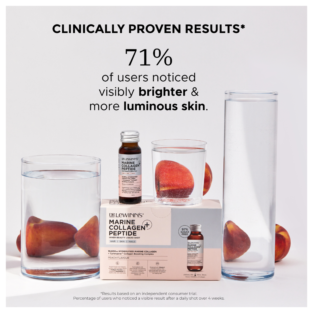 Dr LeWinn's Marine Collagen Peptide Beauty Liquid Shot Peach 10x50ml