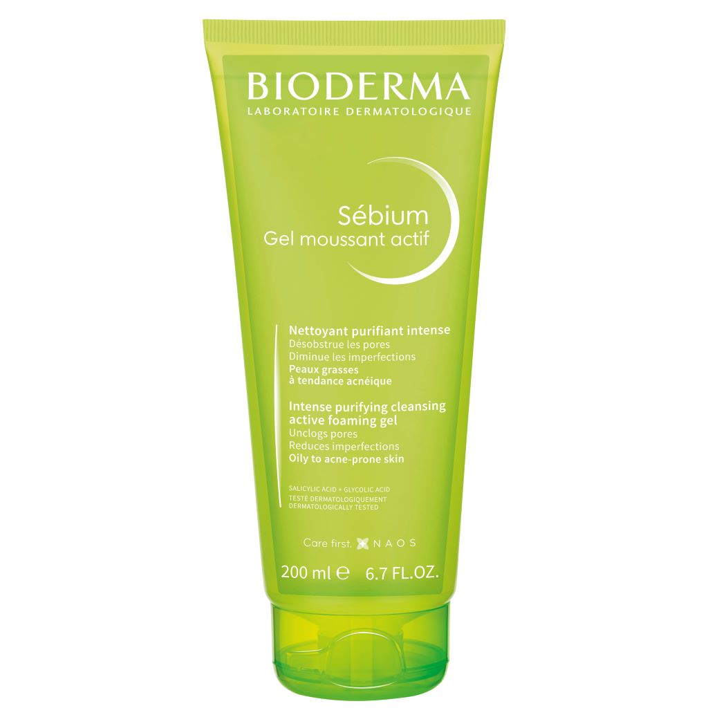 Bioderma Sébium Gel Moussant Actif Anti-blemish Foaming Gel Deep Cleanser for Oily, Acne-prone Skin  by Bioderma