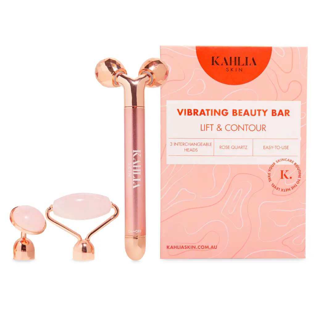 Kahlia Skin Rose Quartz Vibrating Beauty Roller