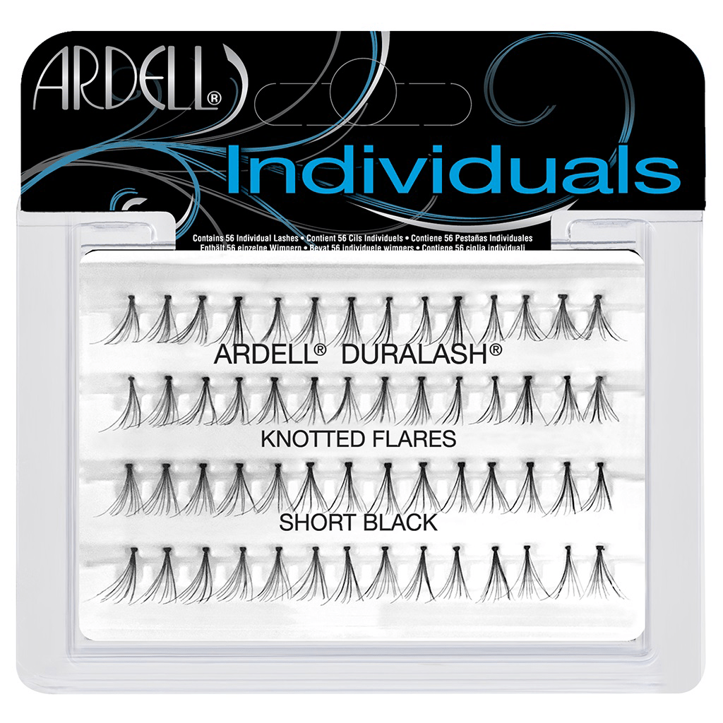 Ardell Duralash Flare Short Einzelwimpern Schwarz - 3er Pack (je 56 Wimpern), Wasserfest, Bis 6 Wochen Haltbar