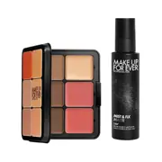 Make Up For Ever HD SKIN Palette H2 & Fix and Mist Matte Bundle  by MAKE UP FOR EVER