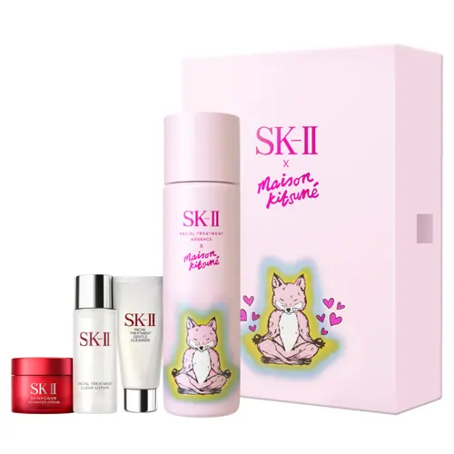SK-II Facial Treatment Essence x Maison Kitsuné Pink Set