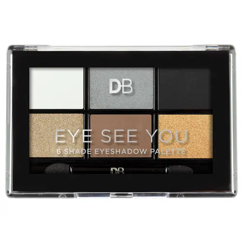 Designer Brands Mineral Eyeshadow 6 shade palette - Smoke & Glitter
