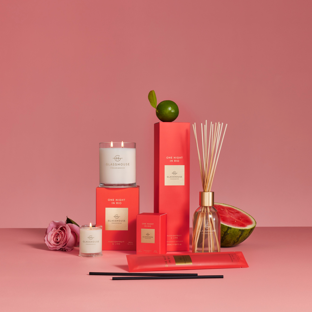 Glasshouse Fragrances ONE NIGHT IN RIO 60g Soy Candle AU Adore Beauty