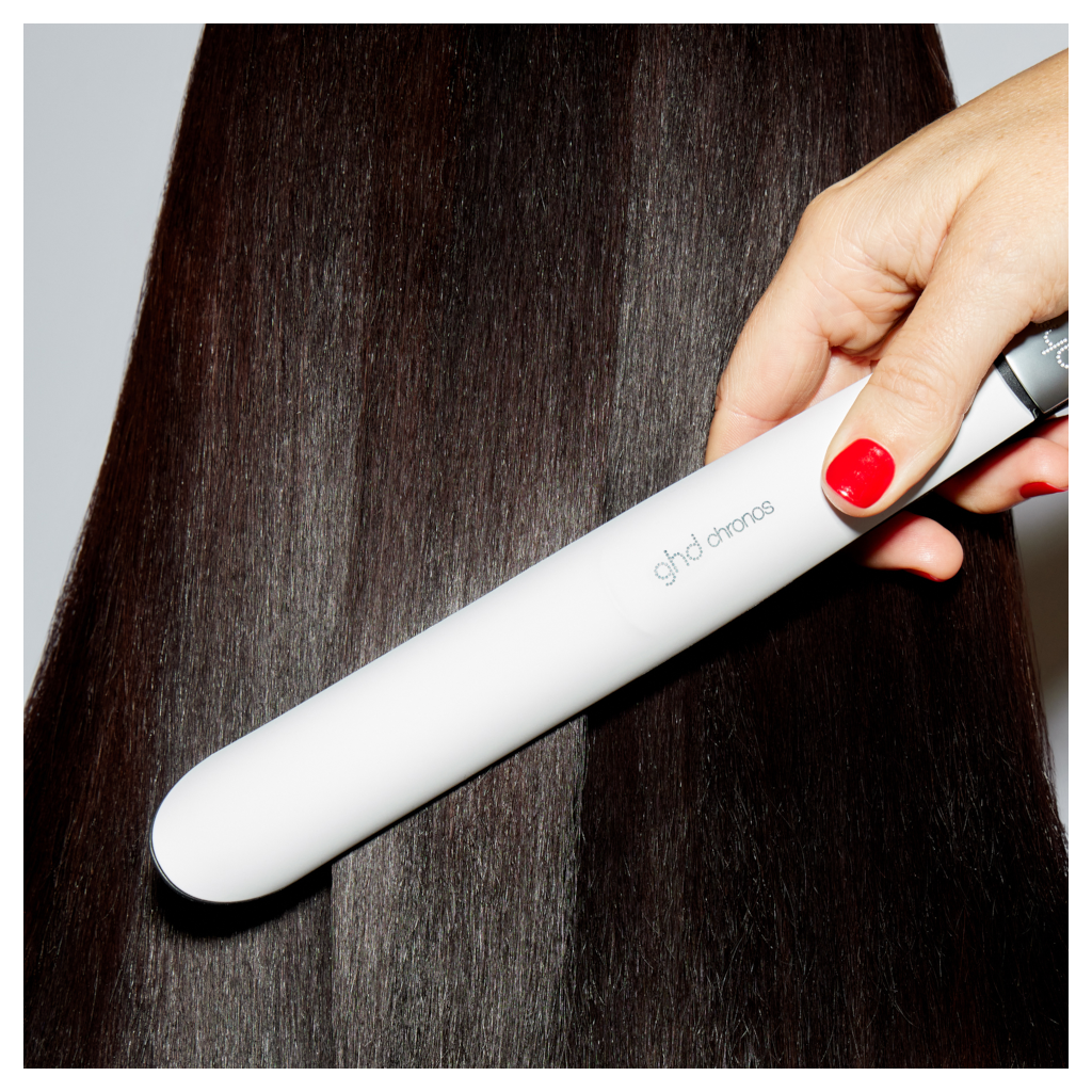 ghd Chronos Straightener White Fast Shiny Protective Styling