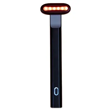 Lonvitalite Pro led 5-1 facial wand - dual red and blue led light therapy - Black