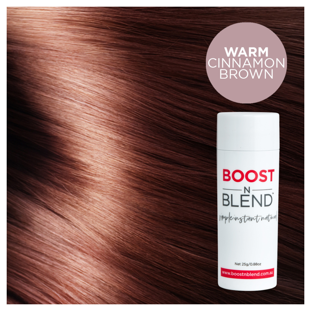 Boost N Blend Warm Cinnamon Brown Hair Loss Fibers 25g