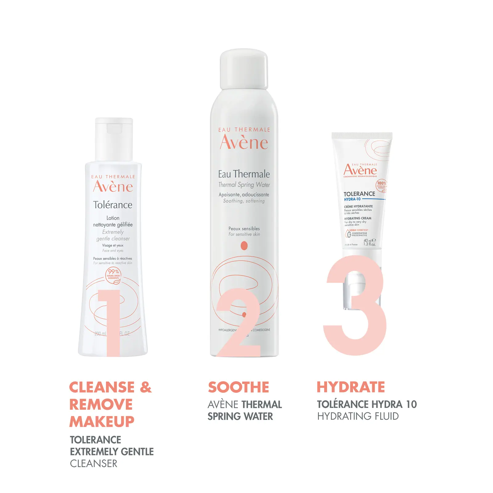 Avène Tolerance Hydra-10 Hydrating Fluid 40ml - Hyaluronic Acid Moisturiser