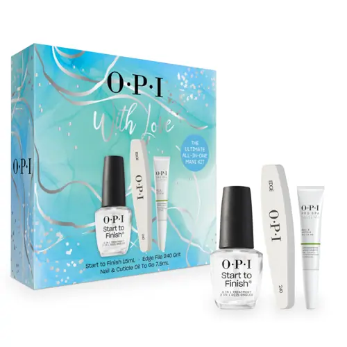 OPI All In One Gift Set - Start To Finish, ProSpa Cuticle Oil To Go, Edge File 240 Grit