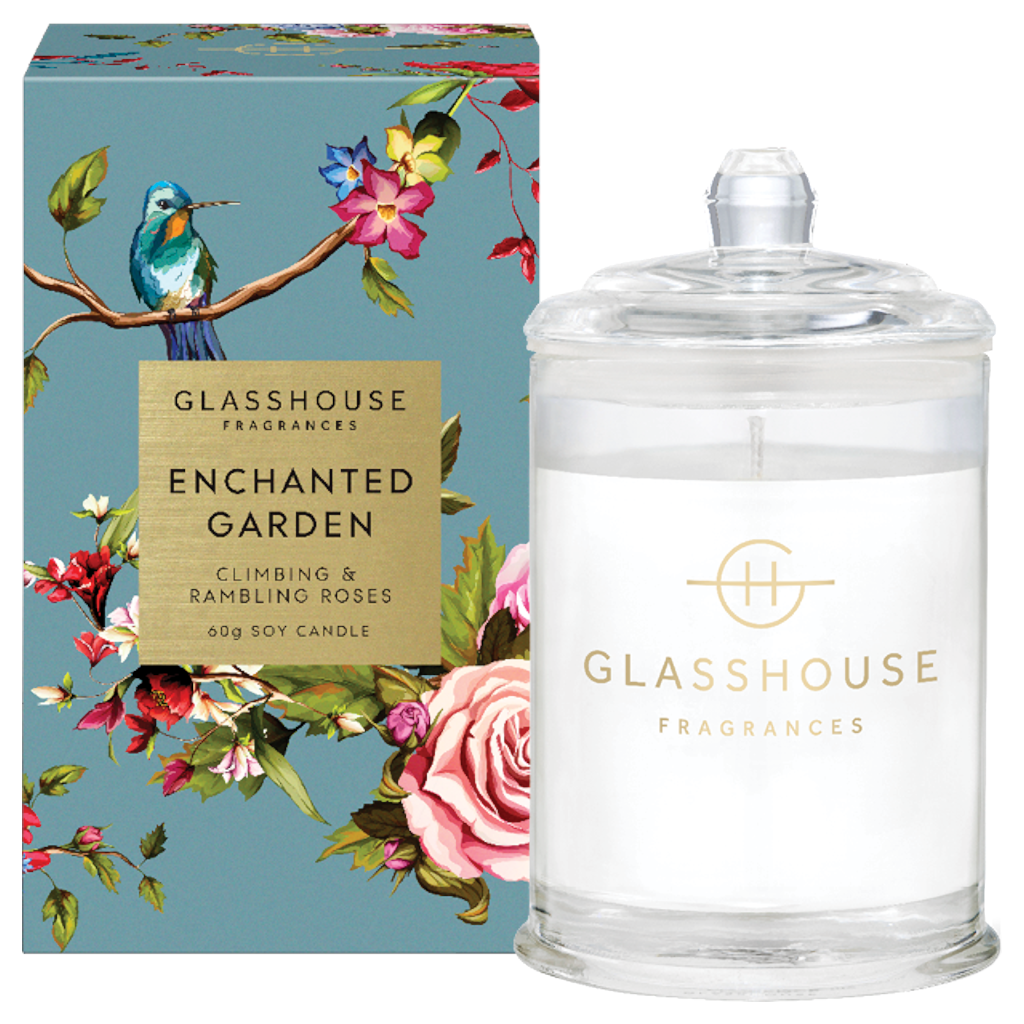 Glasshouse Fragrances 60g Candle Mother's Day Enchanted Garden 24