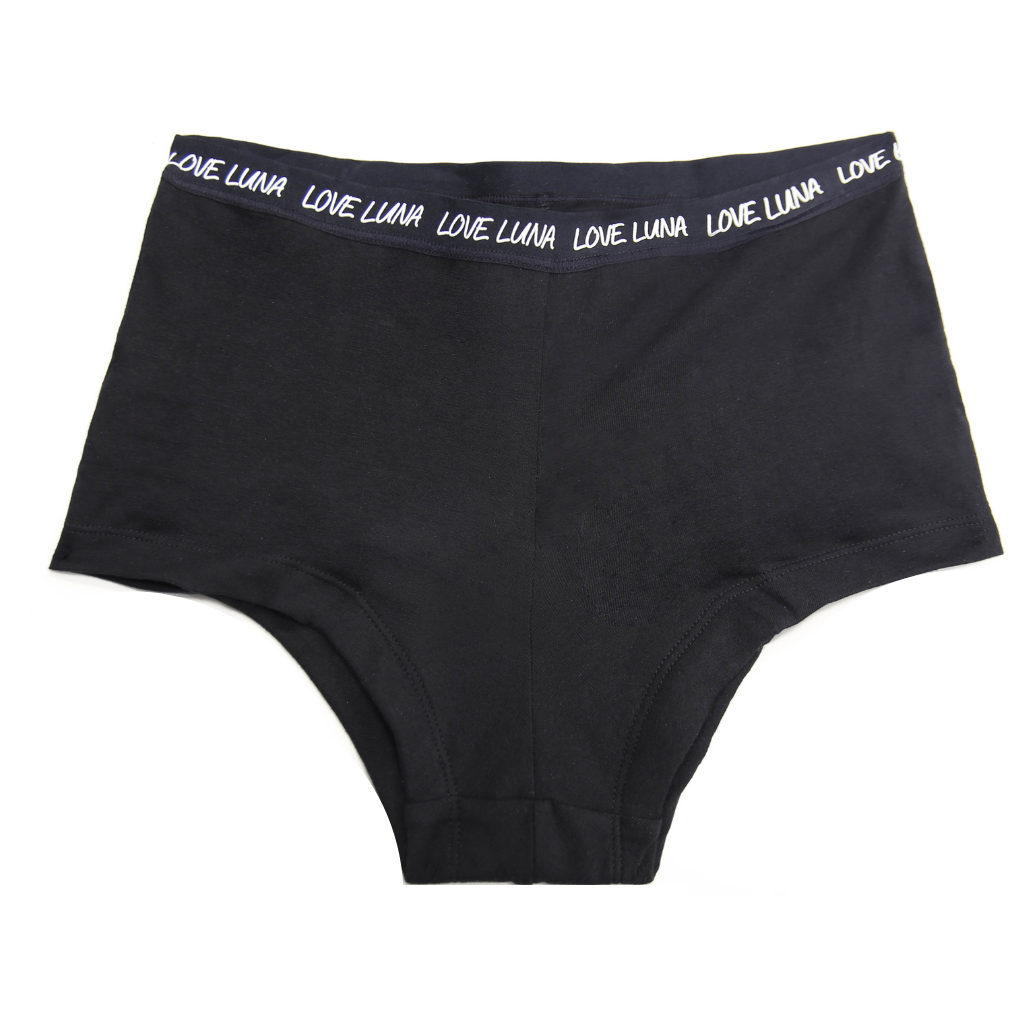 Love Luna Teens First Period Boyleg Black