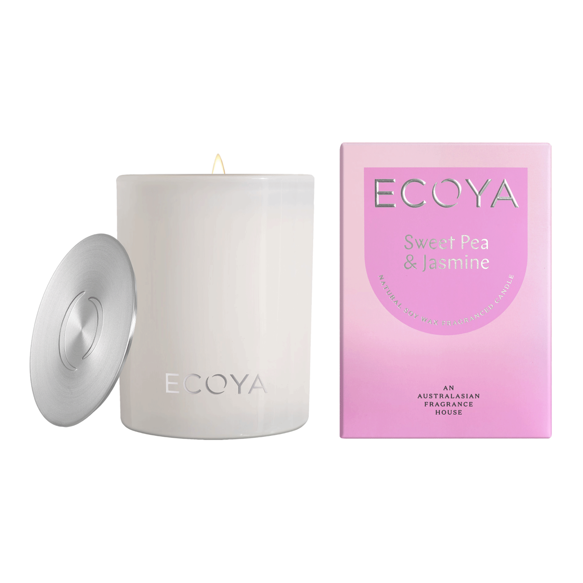 ECOYA Sweet Pea & Jasmine Madison Candle 400g