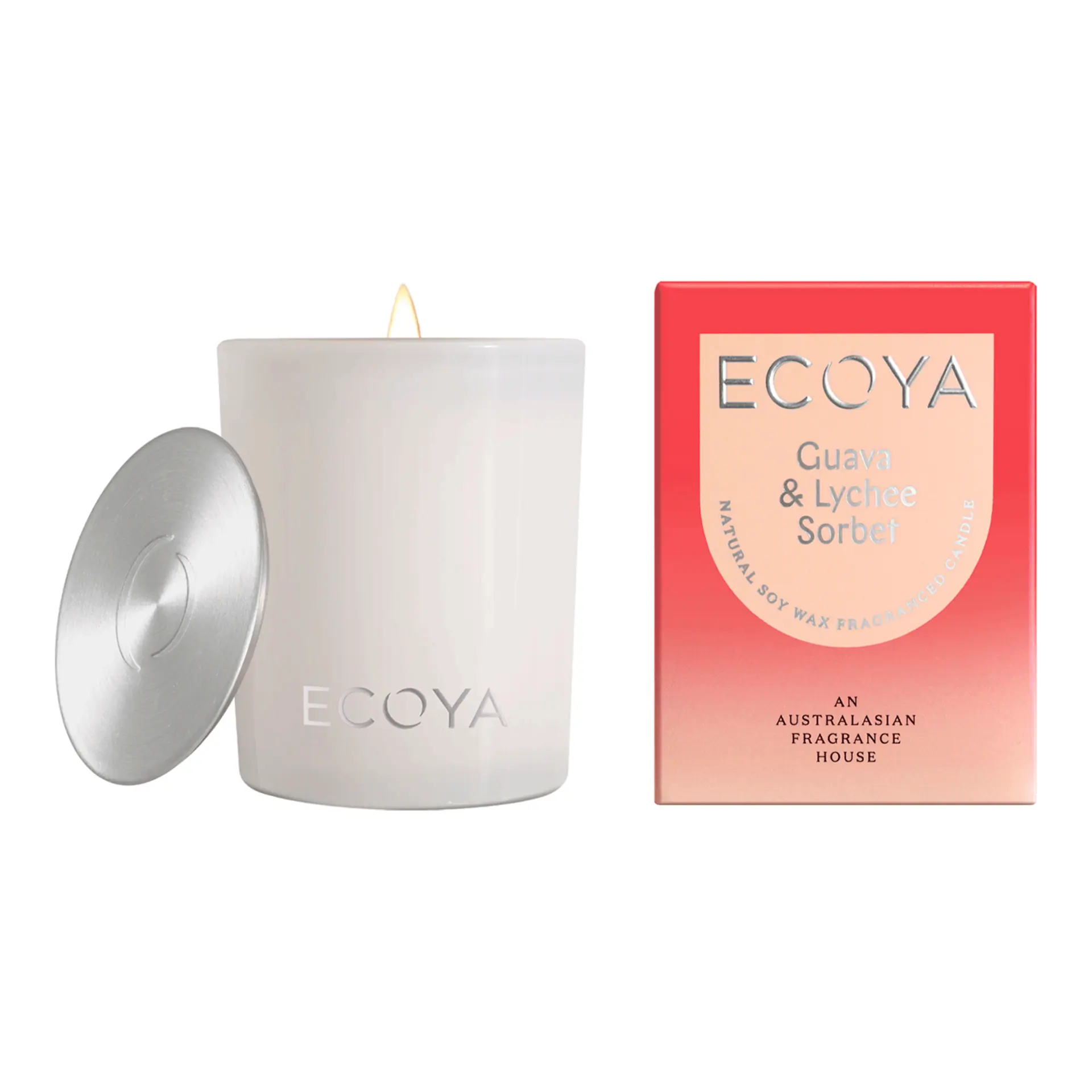 ECOYA Guava & Lychee Sorbet Mini Madison Candle 80g