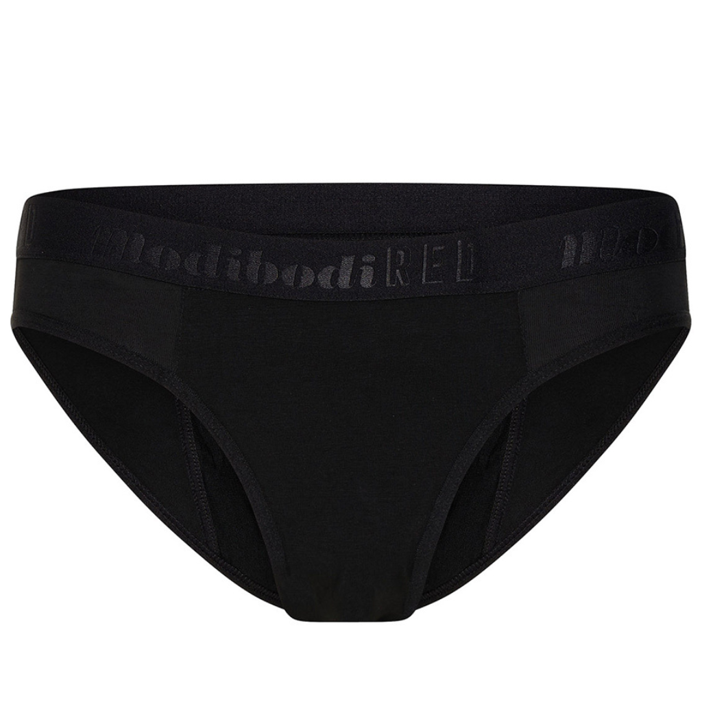 Modibodi Teen Hipster Bikini Super-Overnight Black