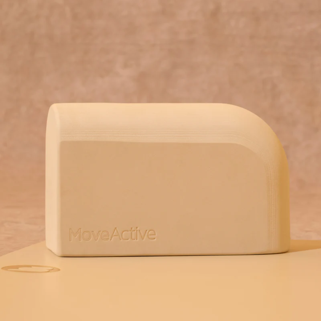 MoveActive Curved Yoga Block - Almond