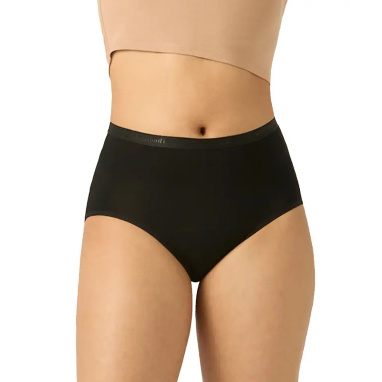 Modibodi Classic Full Brief Moderate-Heavy Black