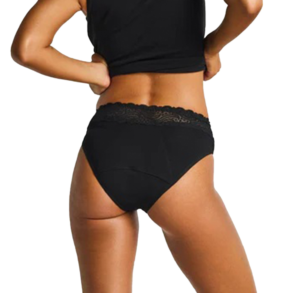 Modibodi Sensual Hi Waist Bikini Moderate-Heavy Black
