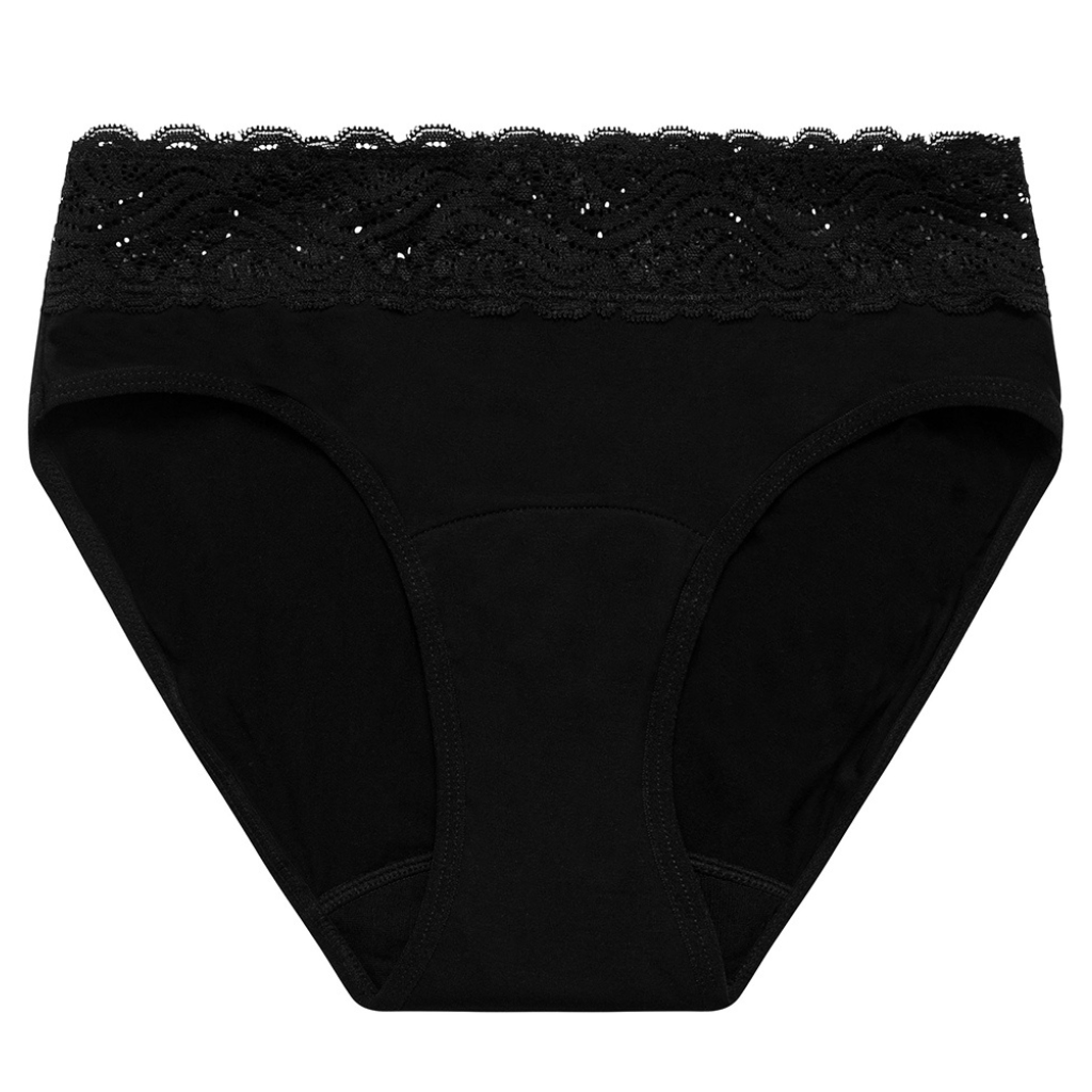 Modibodi Sensual Hi Waist Bikini Light-Moderate Black