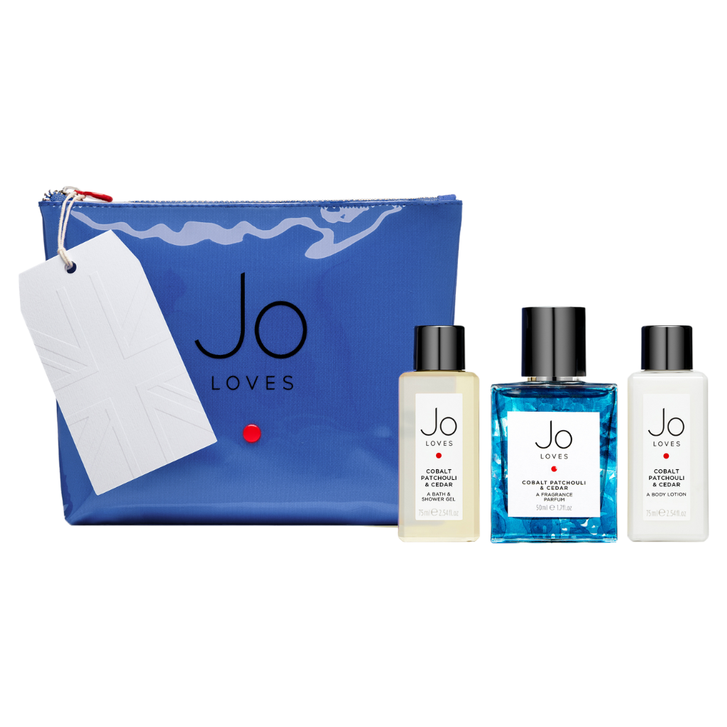 Jo Loves Cobalt Patchouli & Cedar Luxury Travel Collection (1x50ml + 2x75ml)