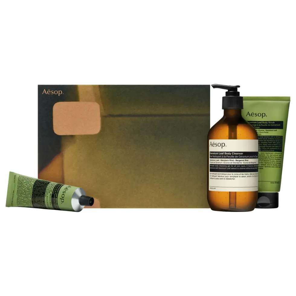 Aesop Geranium ギフト3点セット ゼラニウム リーフ デュエット／Aesop（ボディケアセット