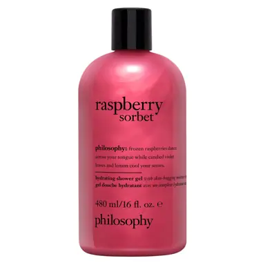philosophy hydrating shower gel raspberry sorbet, 480ml