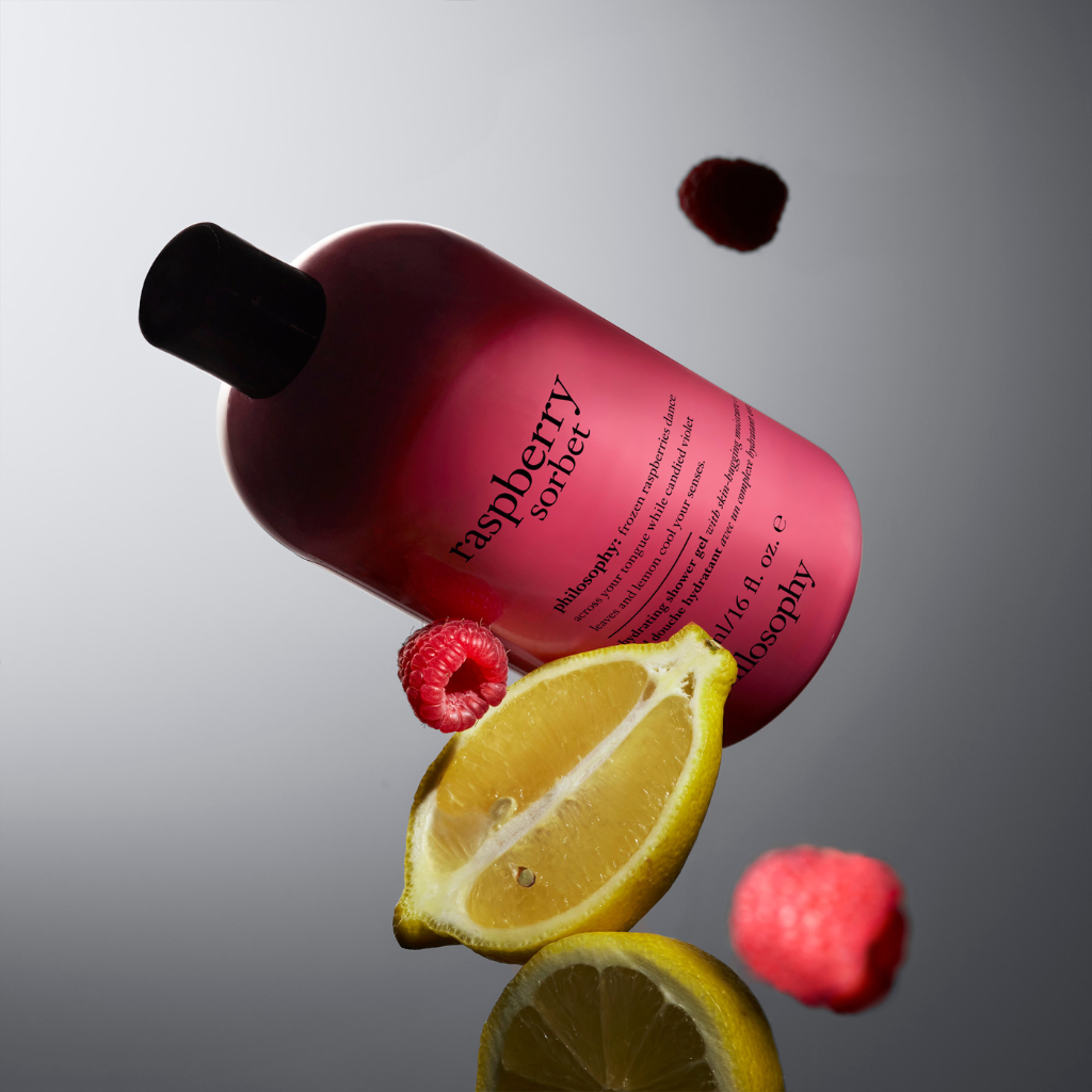 philosophy hydrating shower gel raspberry sorbet, 480ml