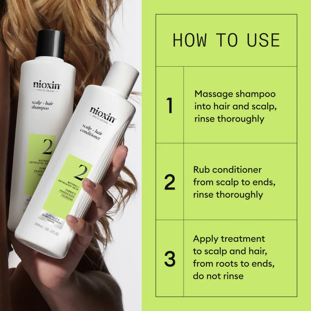 Nioxin Scalp + Hair Thickening System 2 - Natural Hair with Progressed Thinning