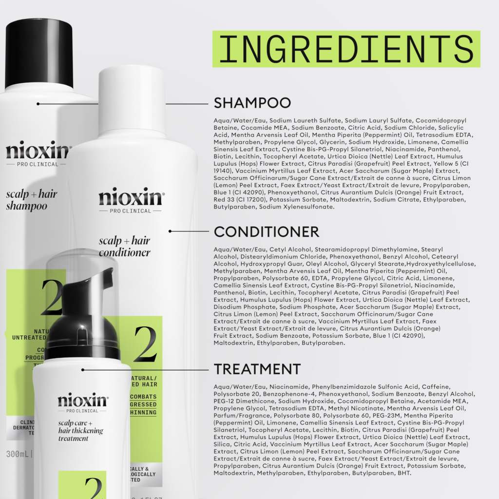 Nioxin Scalp + Hair Thickening System 2 - Natural Hair with Progressed Thinning