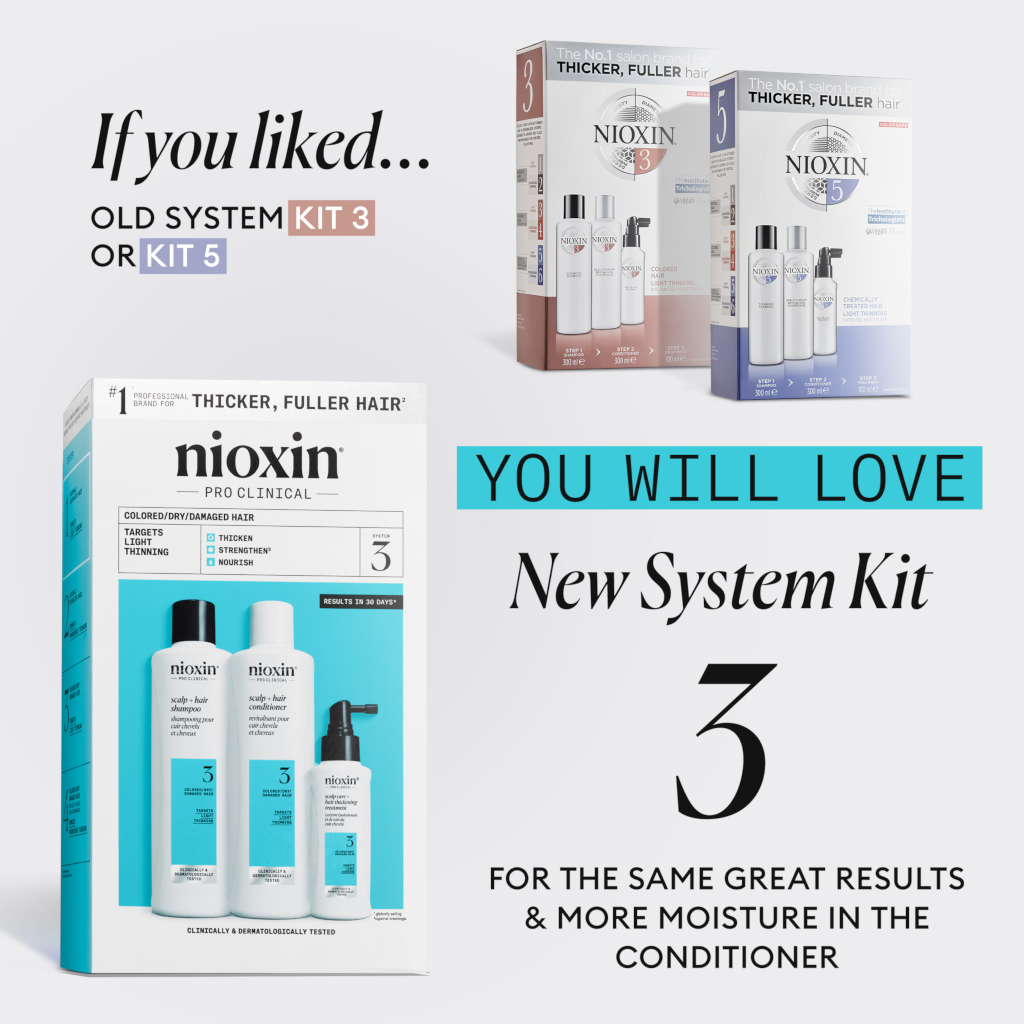 Nioxin Scalp + Hair Thickening System 3 - Colored Or Dry Damaged Hair with Light Thinning