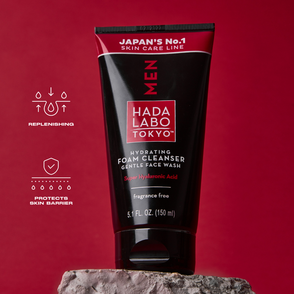 Hada Labo Men's Gentle Face Wash Hydrating Foam Cleanser 150ml