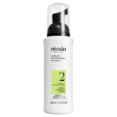 Nioxin System 2 Scalp + Hair Thickening Treatment - Serum for Natural Hair with Progressed Thinning,