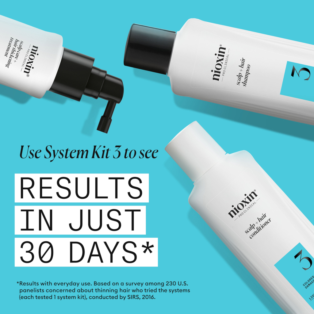 Nioxin System 3 Scalp + Hair Conditioner - Hair Thickening Conditioner for Damaged Hair with Light T