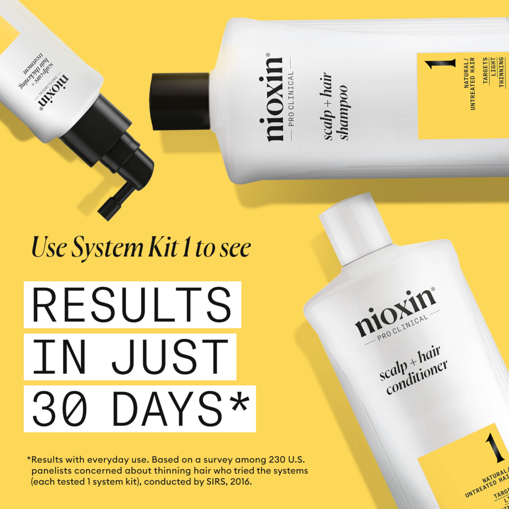 Nioxin System 1 Scalp + Hair Shampoo - Hair Thickening Shampoo For Natural Hair with Light Thinning