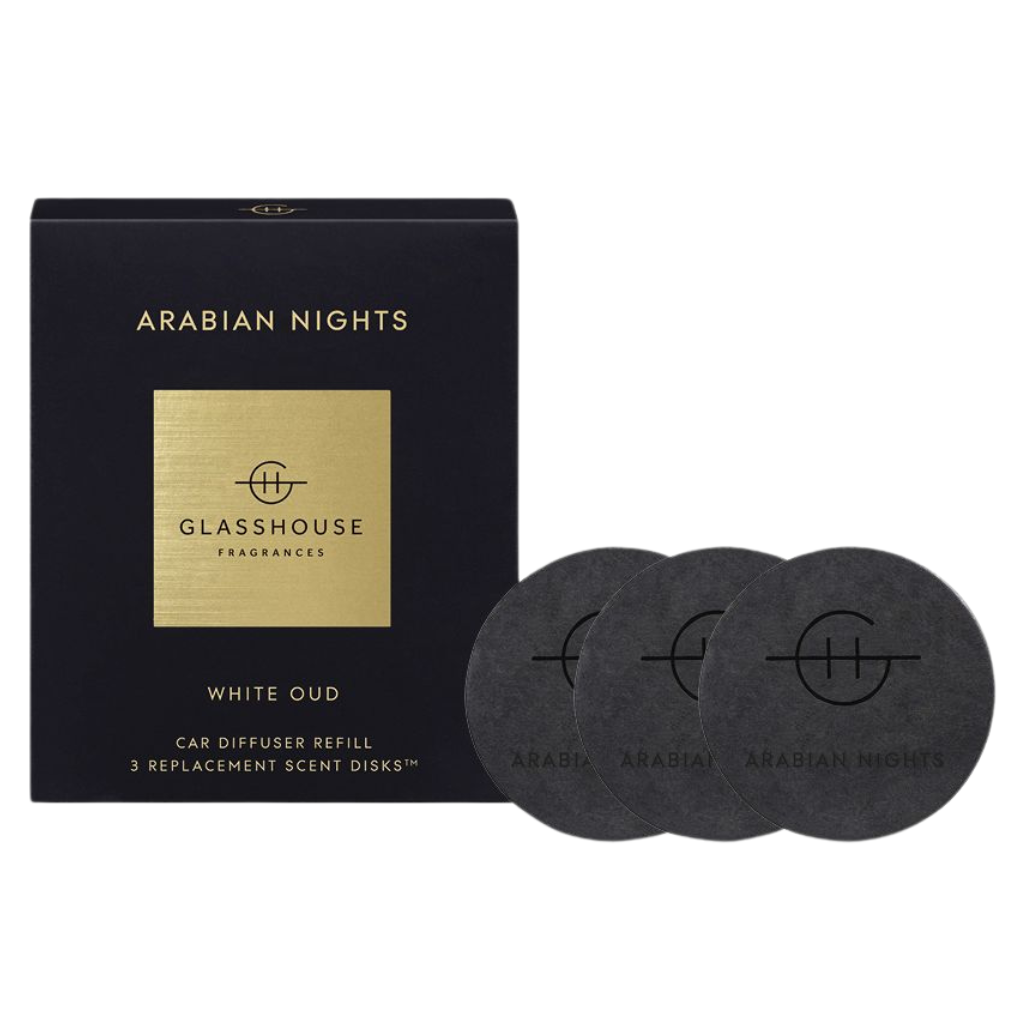 Glasshouse Fragrances Arabian Nights 3 Replacement Scent Disks for car diffuser