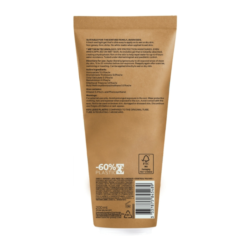 La Roche-Posay Anthelios Wet Skin 60% Less Plastic SPF50+ 200ml