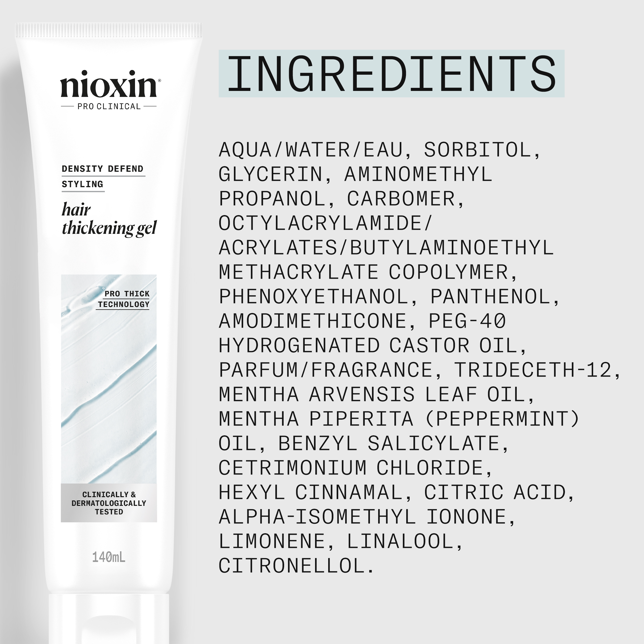 Nioxin Density Defend Hair Thickening Gel - Thickening Gel For Volumizing Hair, 140ml