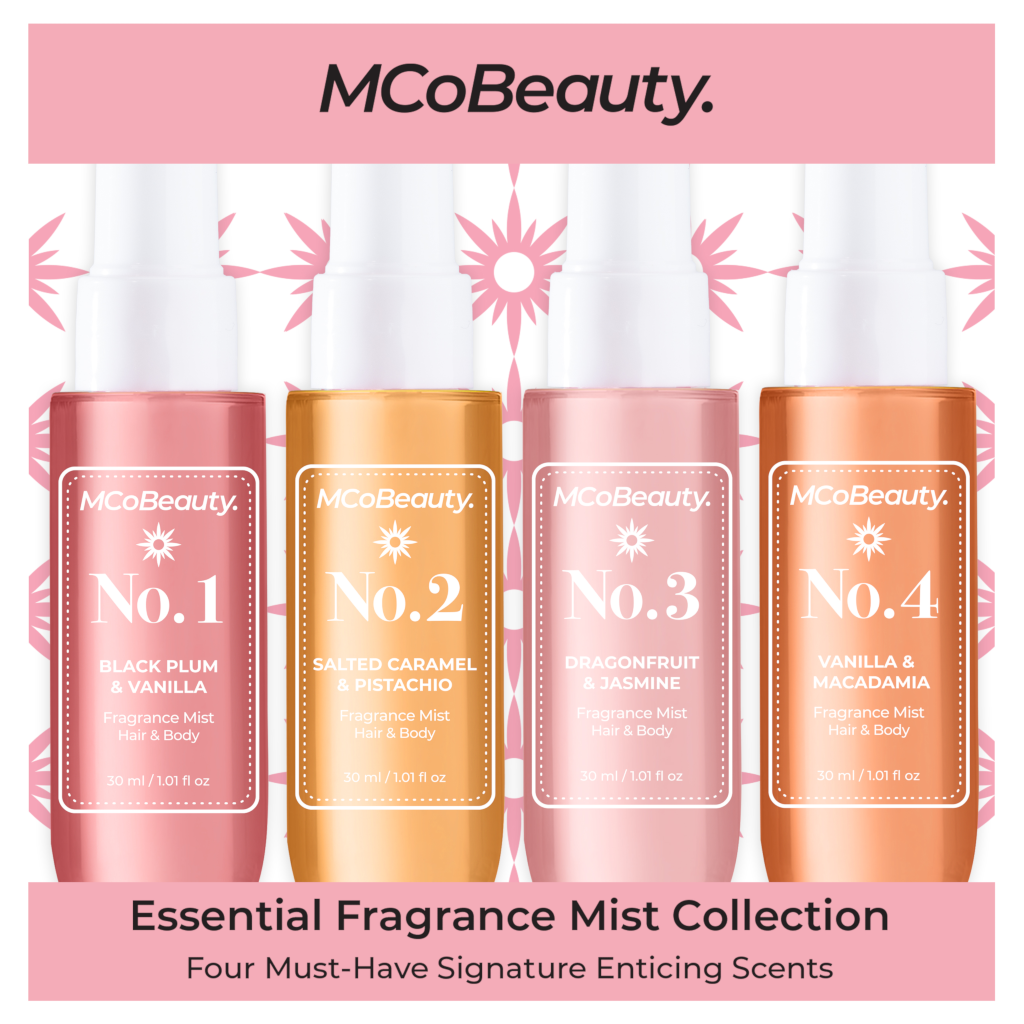 MCoBeauty Fragrance Mist Hair & Body 30mL 4 Piece Deluxe Set