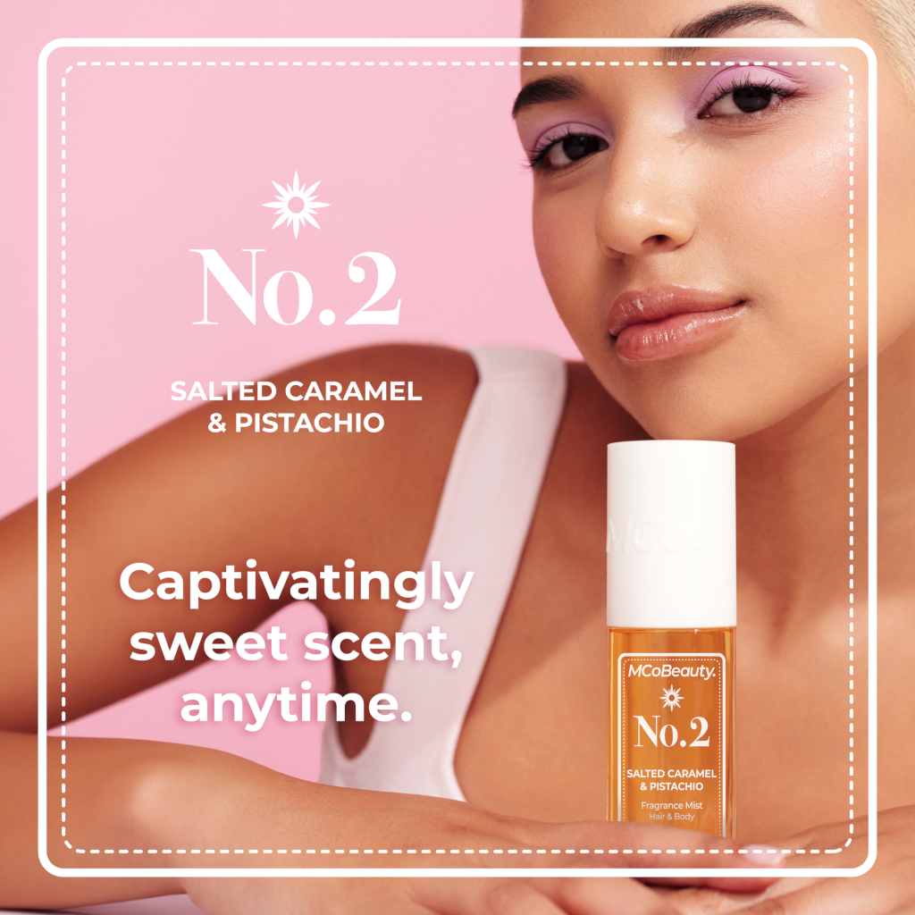 MCoBeauty Fragrance Mist Hair & Body 90mL - No.2 (Salted Caramel & Pistachio)